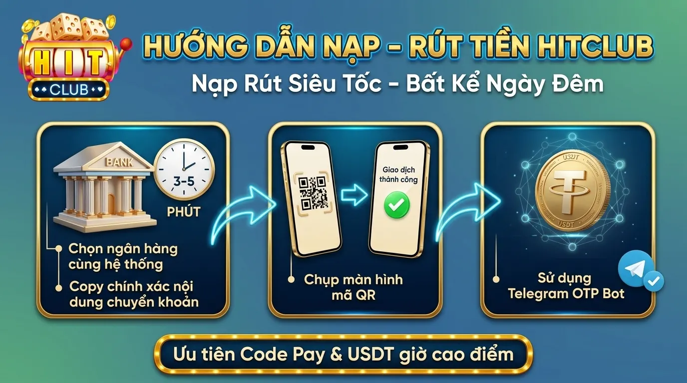 hitclub huong dan nap rut tien hitclub cach sua loi cham gio cao diem otp